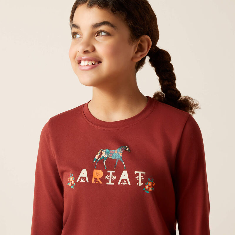 ARIAT FIRED BRICK BLOSSOM PONY SHIRT