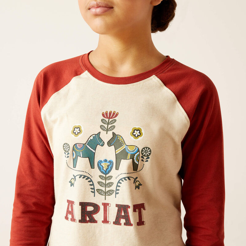 ARIAT OATMEAL HEATHER DALA HORSE SHIRT