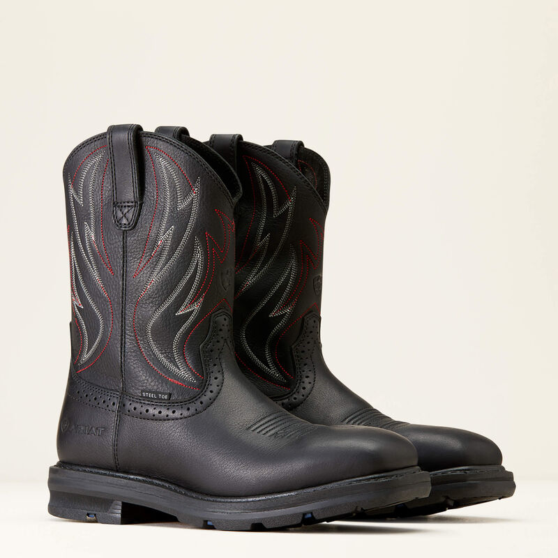 Ariat Sierra Black Shock Shield Steel Toe Work Boot