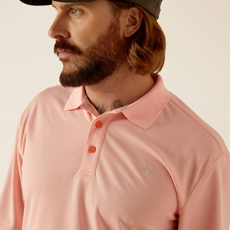 ARIAT APRICOT BLUSH TEK POLO SHIRT