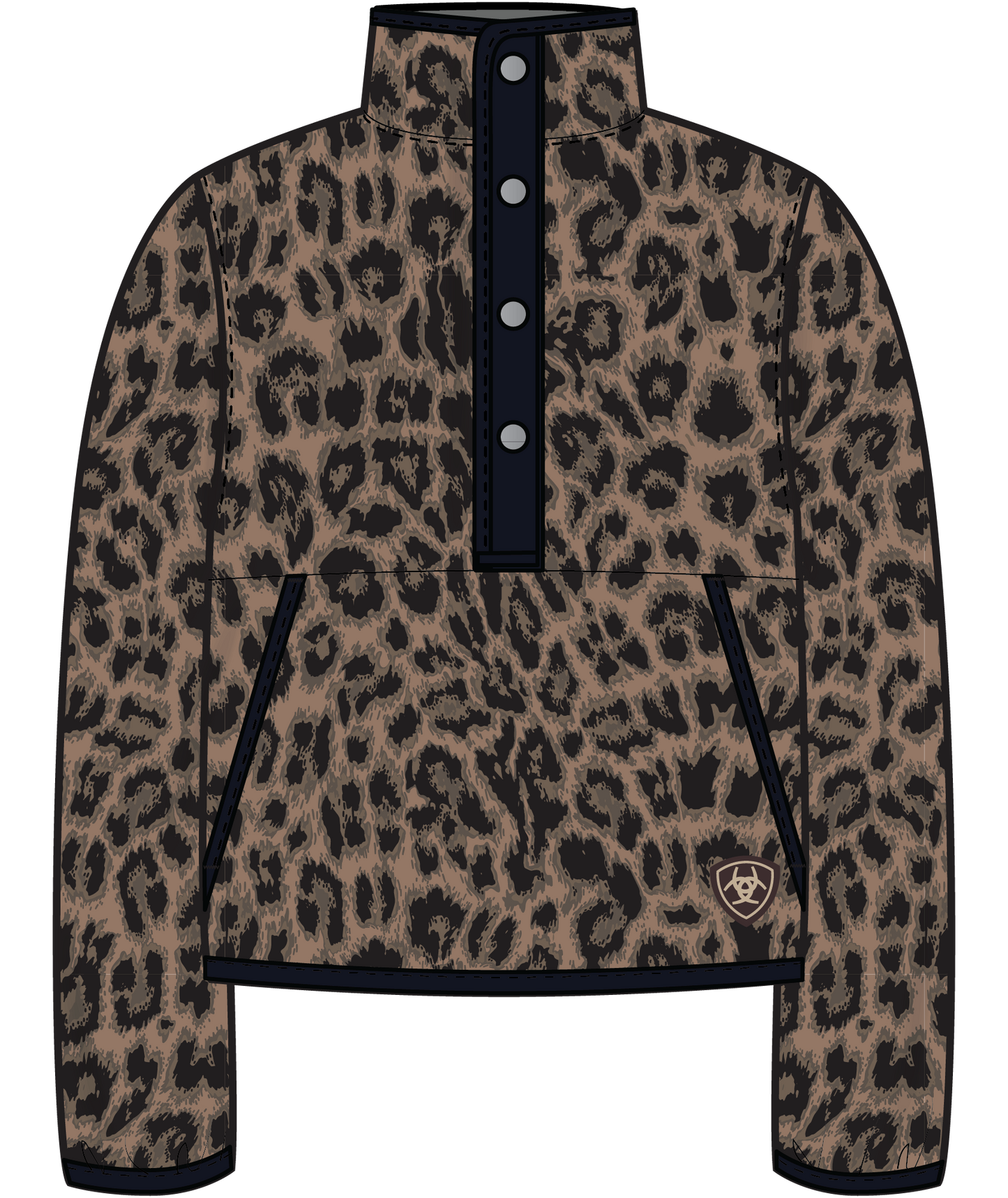 Ariat Lila Leopard Berber Snap Front Sweater