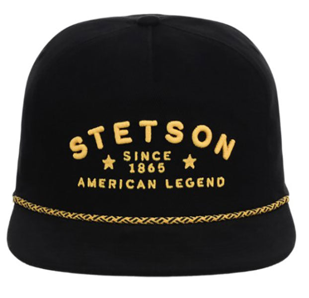 STETSON AMERICAN LEGEND BLACK WESTERN ROPE GOLFER HAT