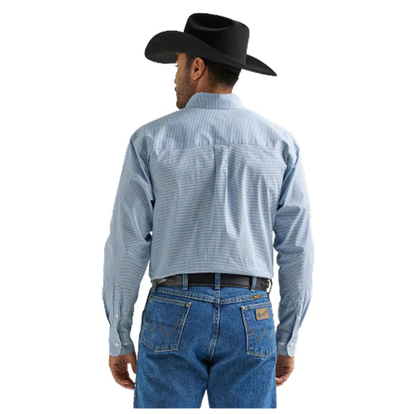 Wrangler George Strait Long Sleeve Blue Print Shirt