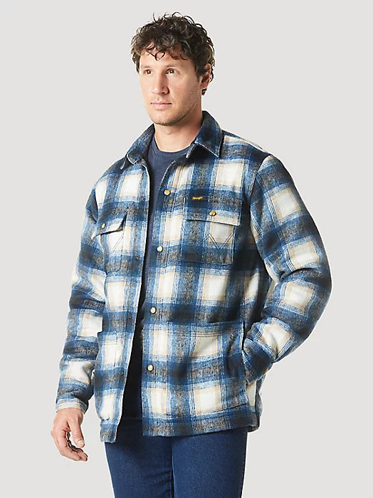 WRANGLER TANNIN QUILT LINED FLANNEL SHIRT JACKET