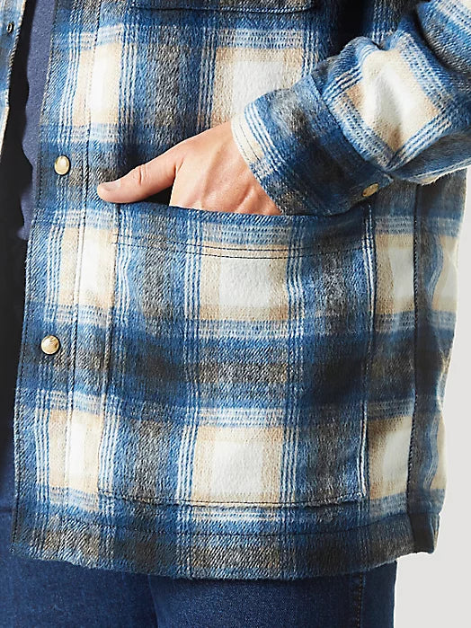 WRANGLER TANNIN QUILT LINED FLANNEL SHIRT JACKET