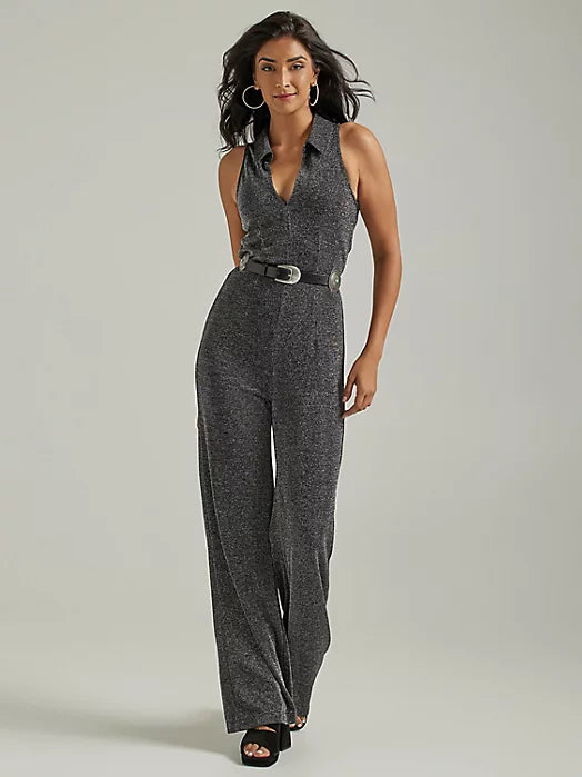 Wrangler Retro Shimmer Silver Party Jumpsuit