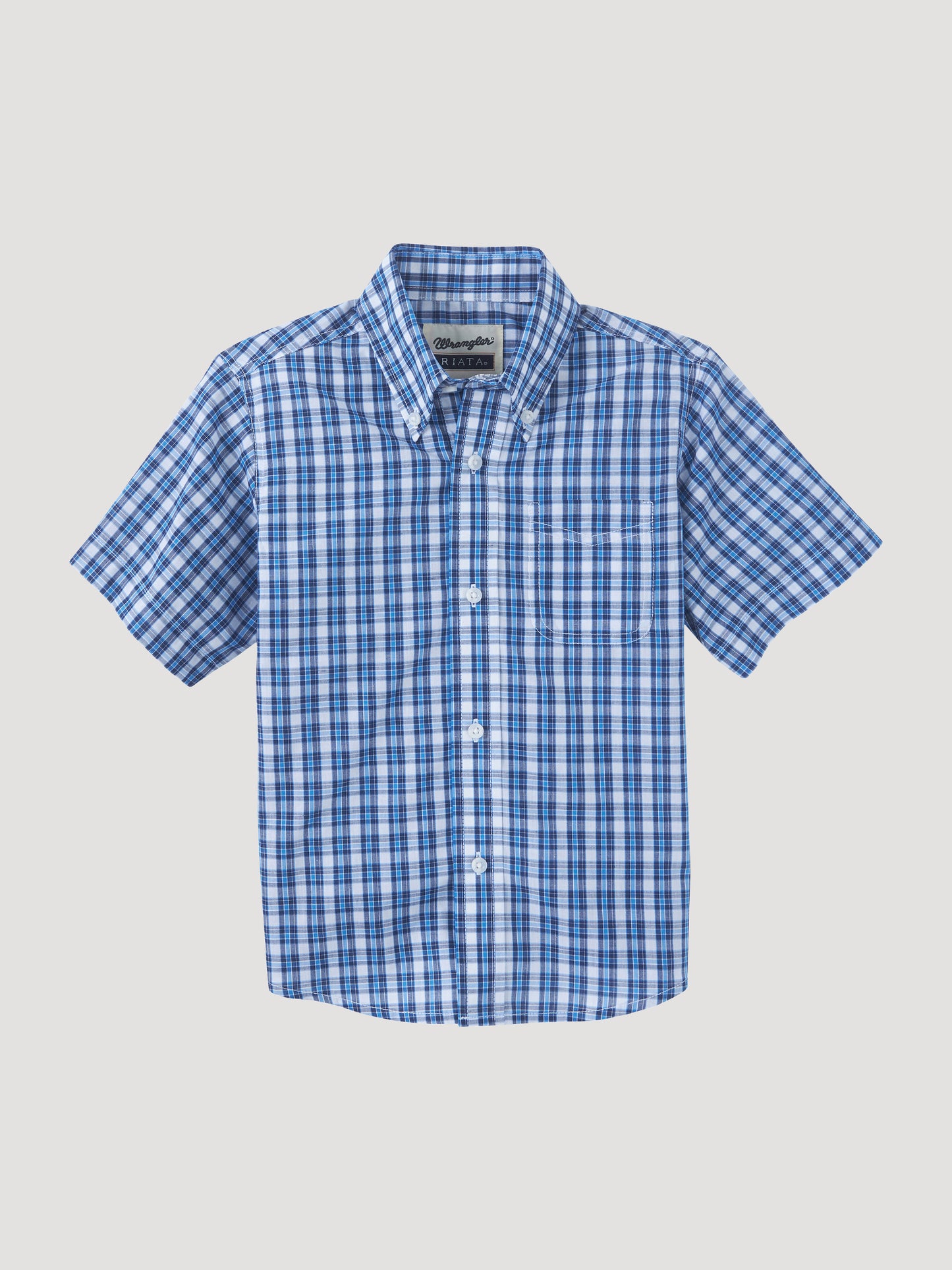 WRANGLER RIATA BOYS' BLUE & WHITE STRIPPED SHIRT