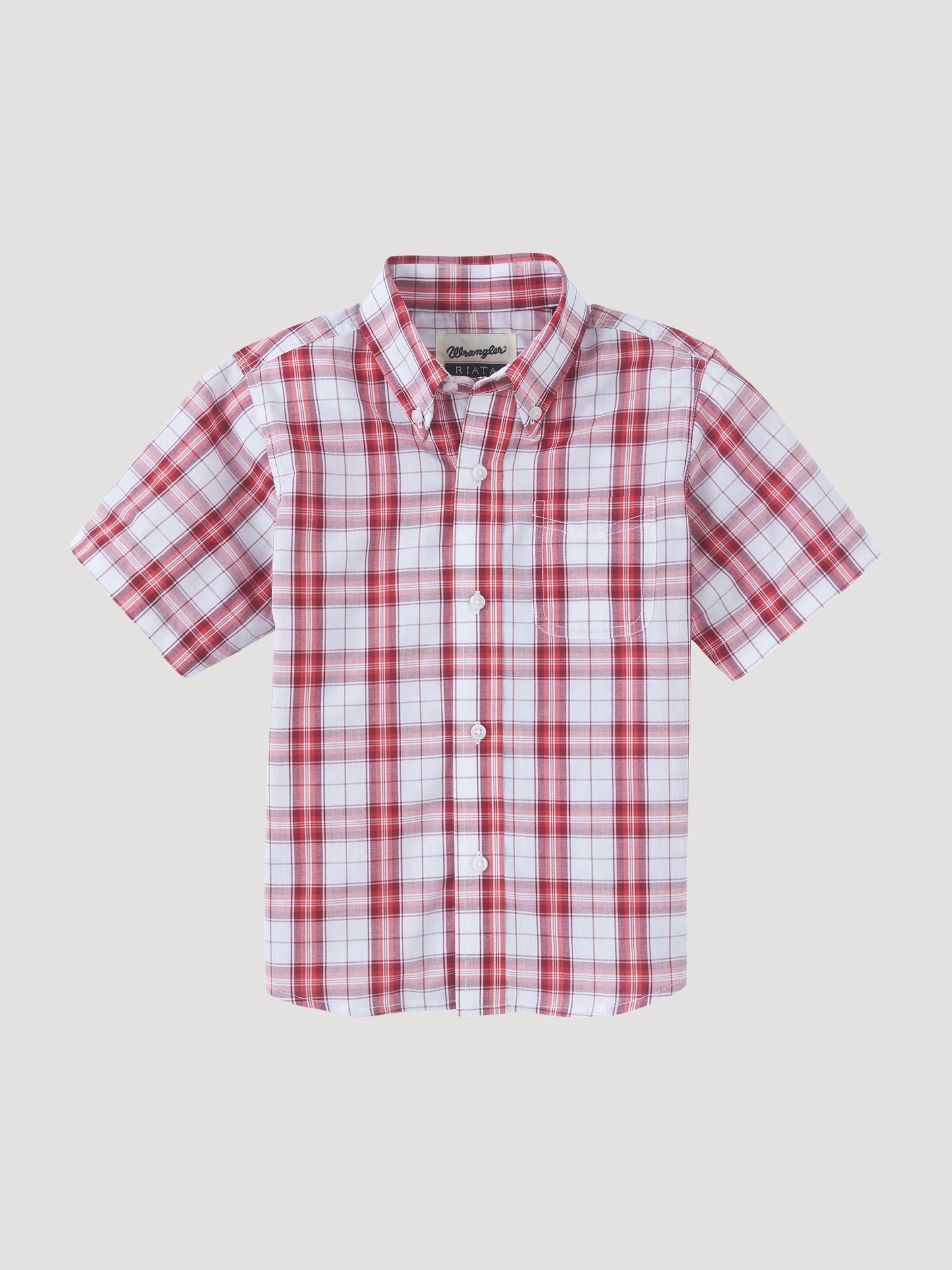 WRANGLER RIATA BOYS' RED & WHITE STRIPPED SHIRT