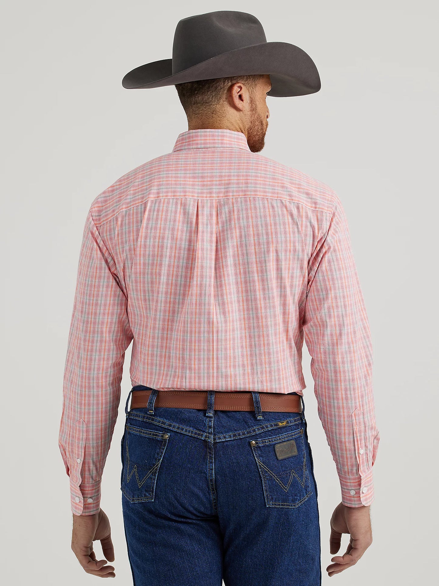 WRANGLER GEORGE STRAIT FIESTA RED LONG SLEEVE SHIRT