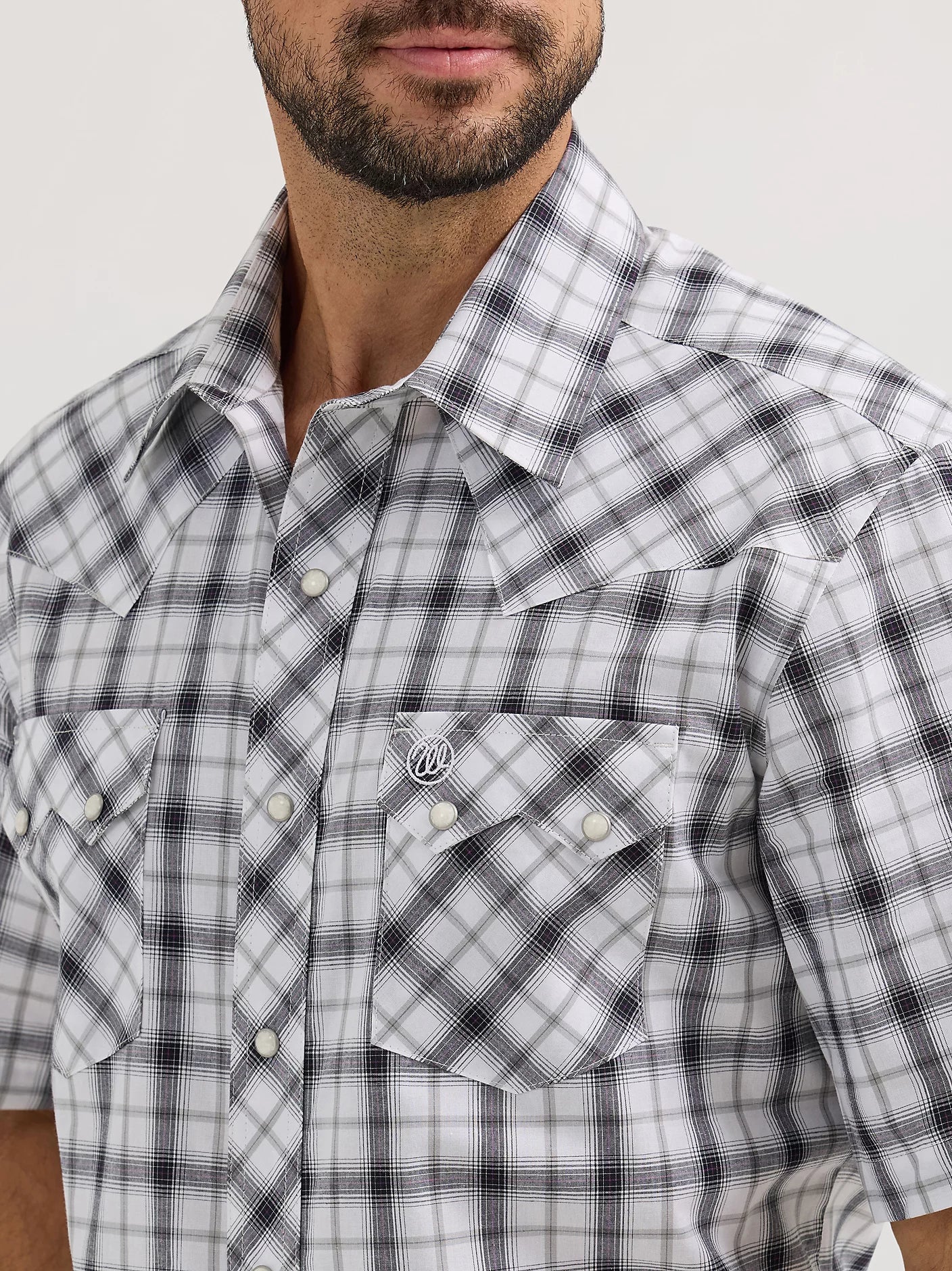 Wrangler Retro Orca Short Sleeve Sawtooth Pocket Western Snap Shirt