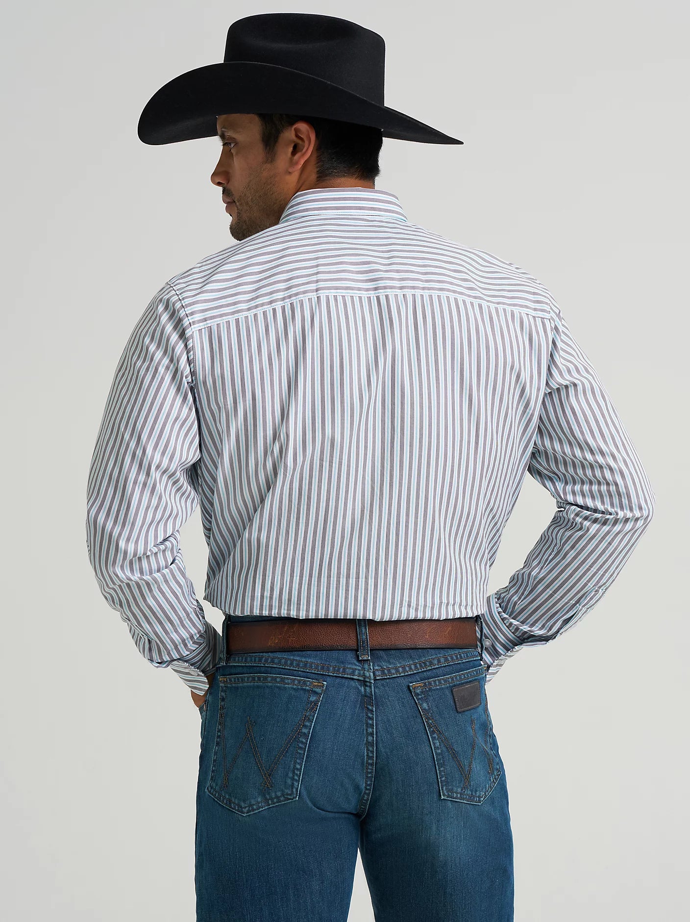 Men's Cody Johnson Blue Shadow Stripe Button Down Shirt