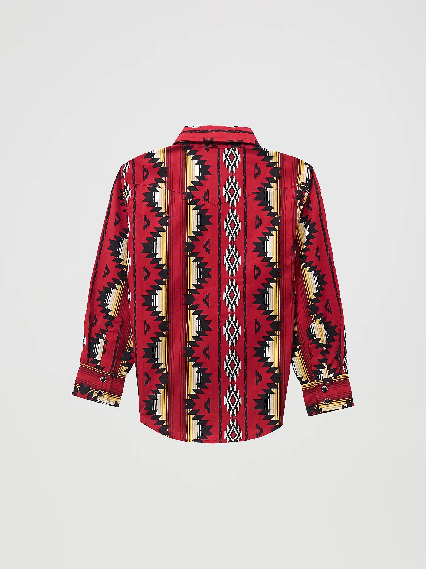 Wrangler Fiery Red Boy's Checotah Long Sleeve Snap Shirt