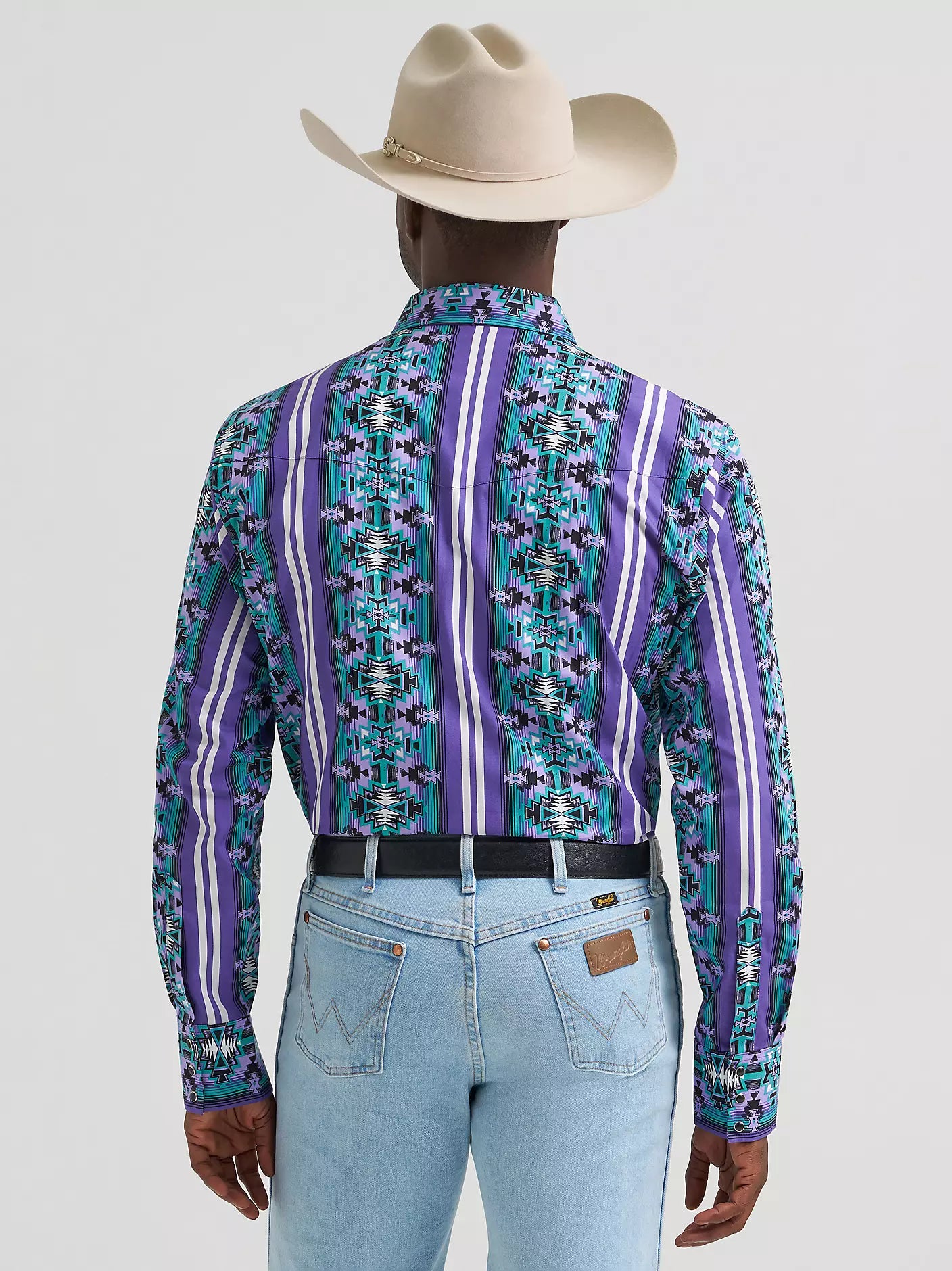 Wrangler Checotah Violet Serape Long Sleeve Snap Shirt