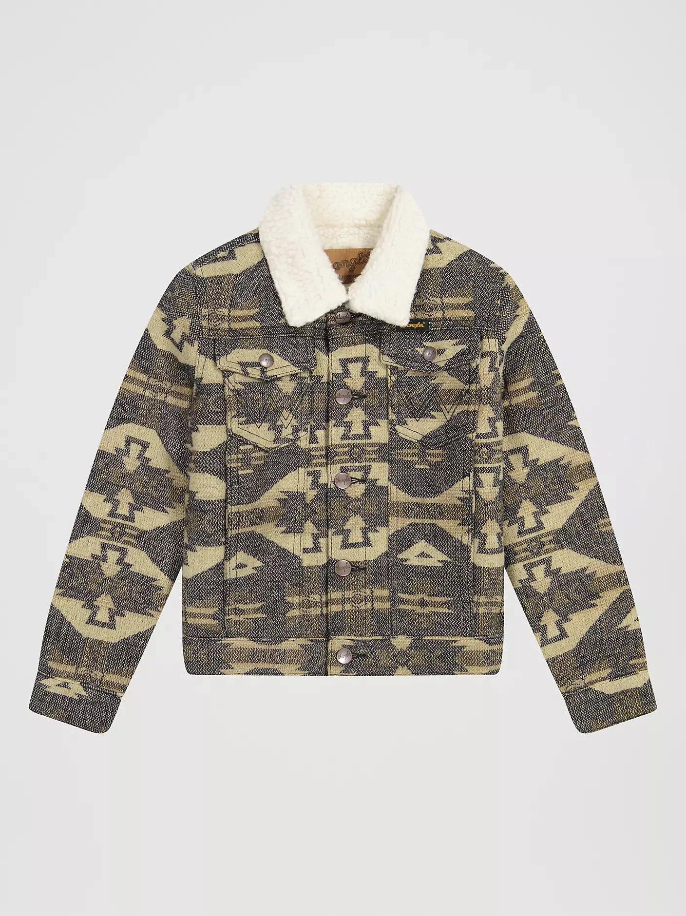 Wrangler Boy's Elmwood Sherpa Lined Jacquard Print Jacket