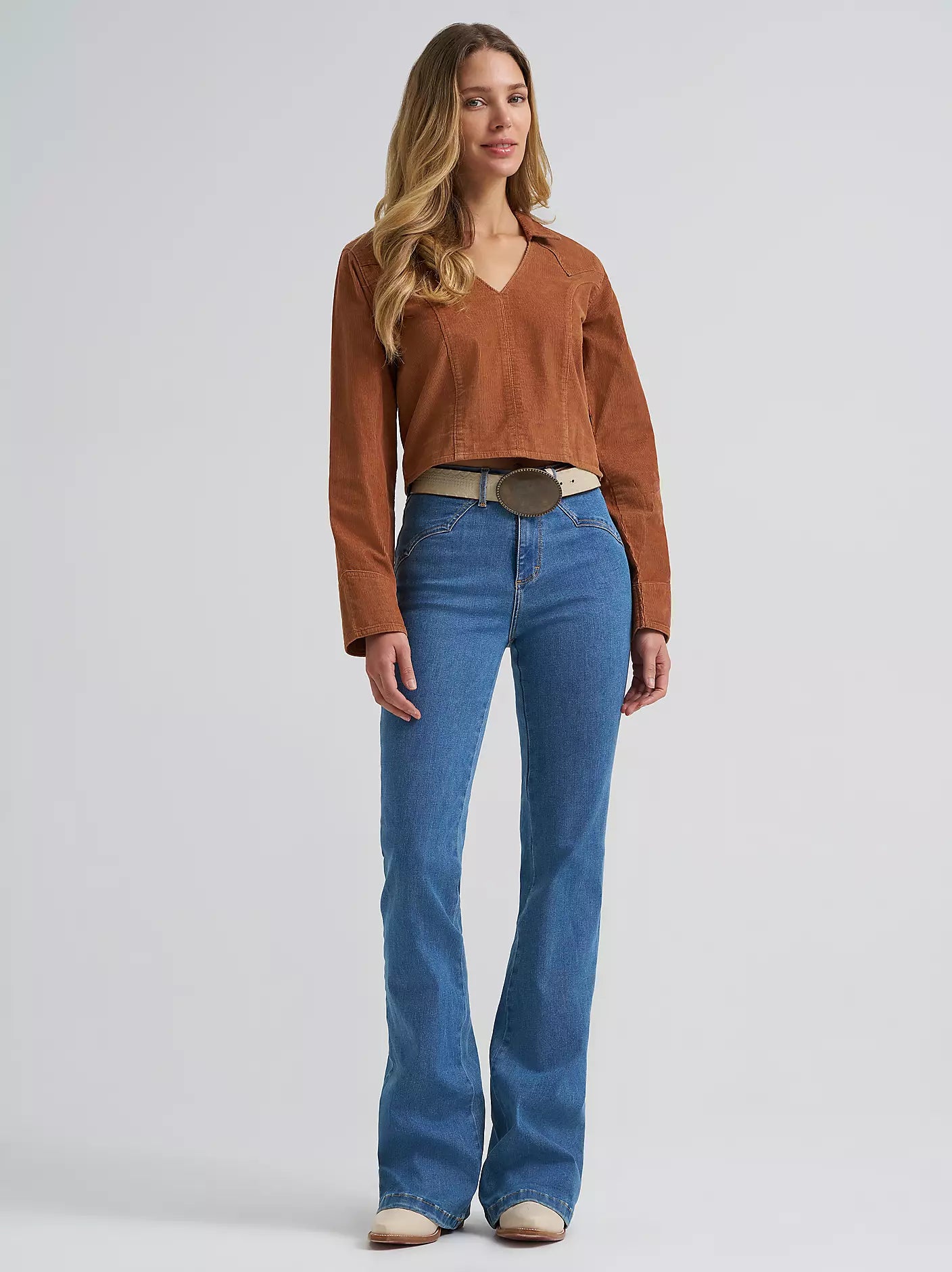 Wrangler Brown Prairie Popover Corduroy Shirt