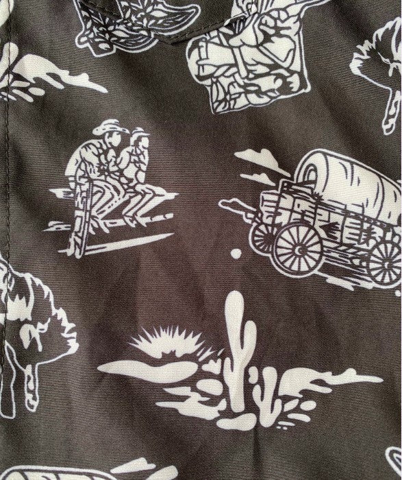 Boys Outlaw Print Pearl Snap