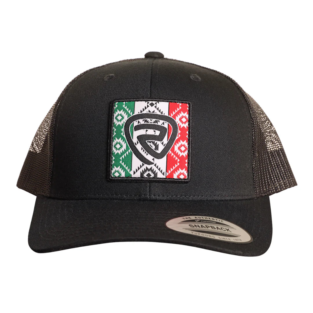 Rock & Roll Denim Aztec Mexico Patch Trucker Cap