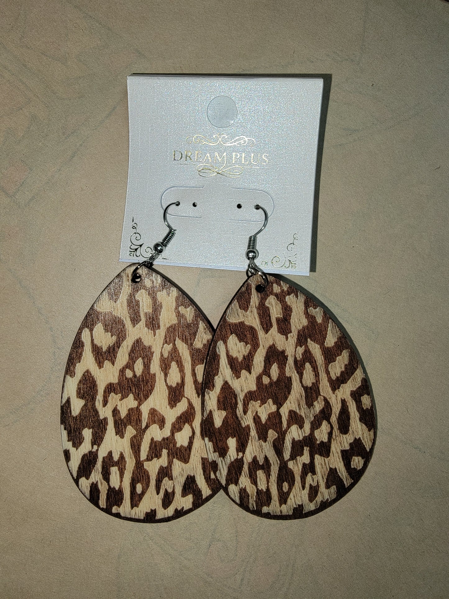 Cheetah Wooden Earrings