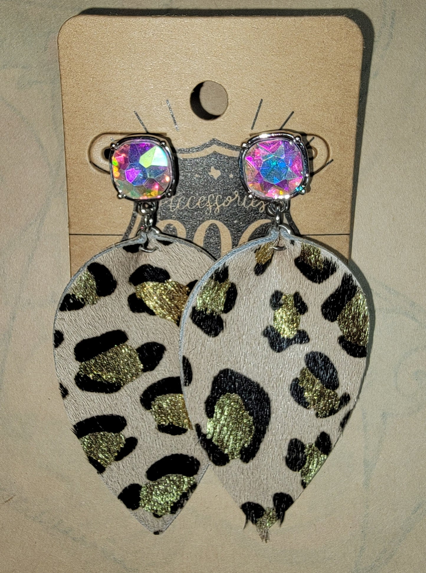 Leopard Dangle Earrings