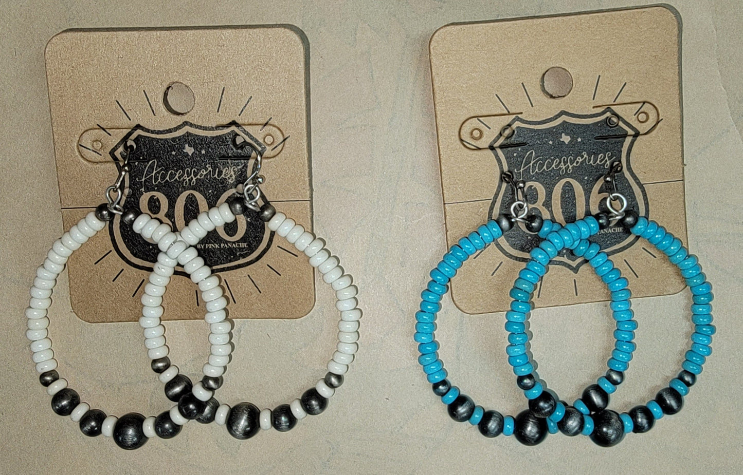 BEADED CIRCLE EARRING