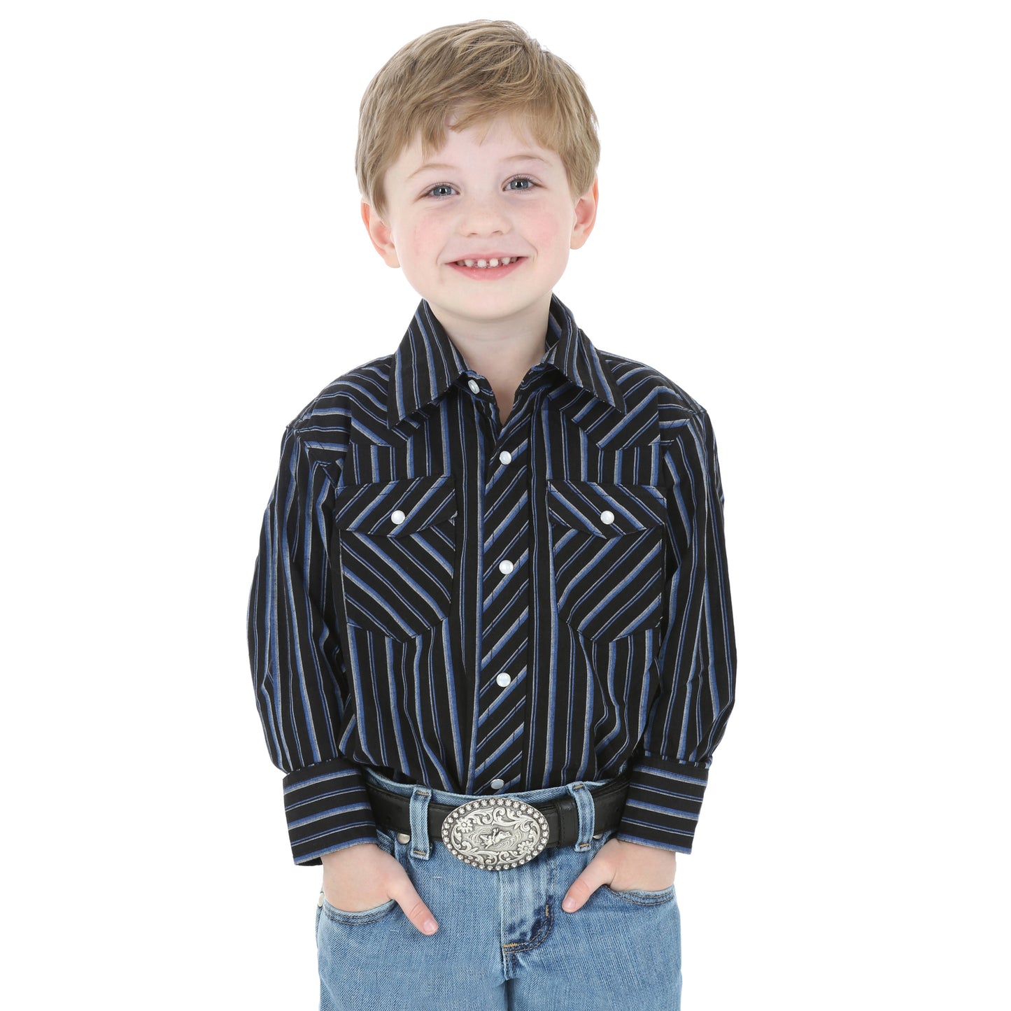 Wrangler Boy's Button Up Long Sleeve Shirt