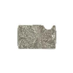 Smart Style Silver Scrolled Engraved Front Wallet