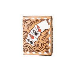 3D Hand Painted Ace Card Tri Fold Wallet