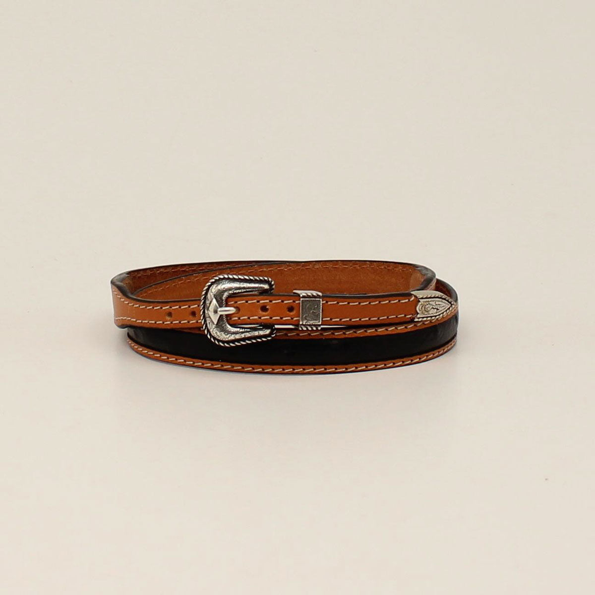 Black Ostrich Print Hat Band