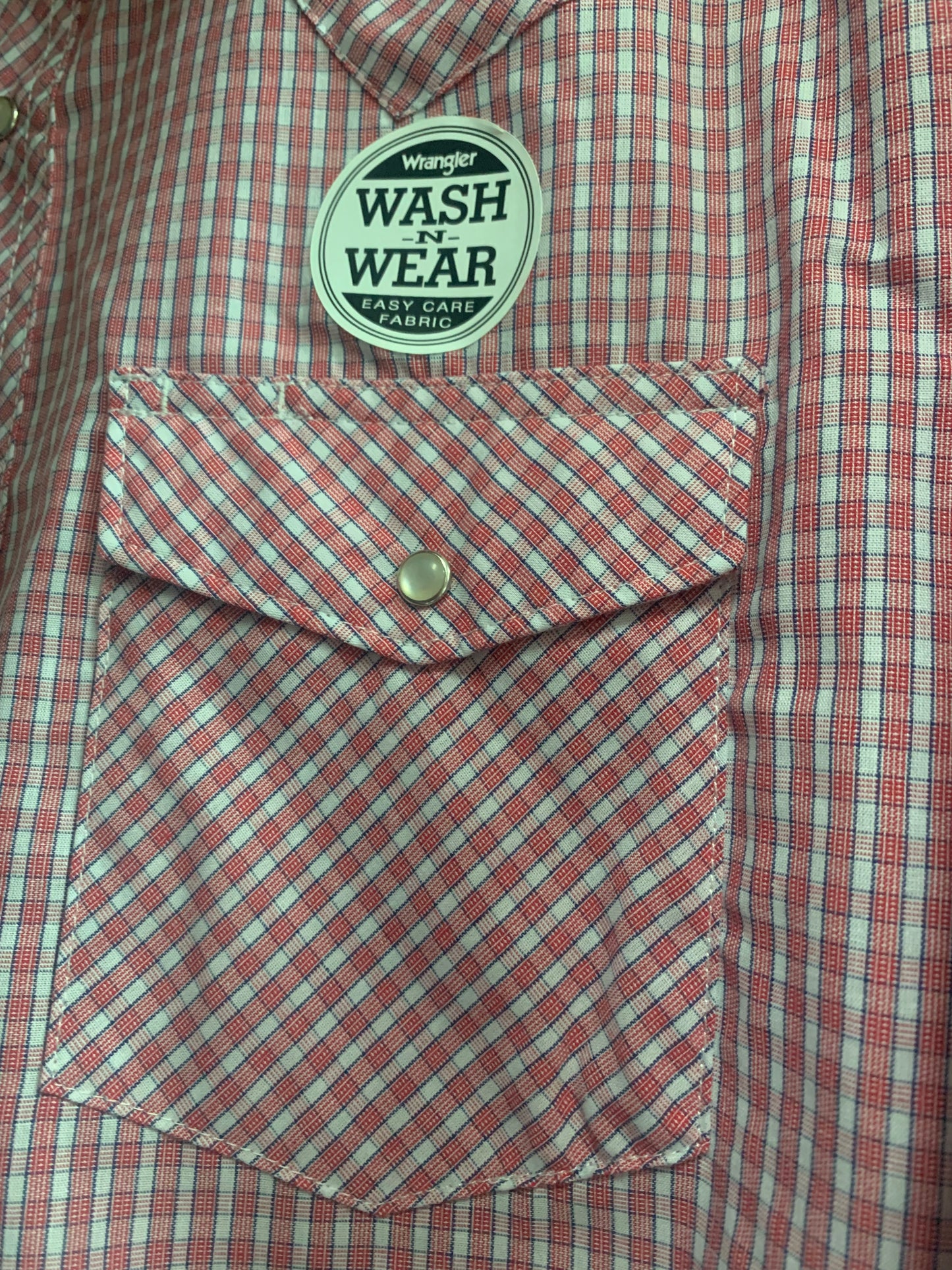 WRANGLER WASH N WEAR SNAP SHIRT