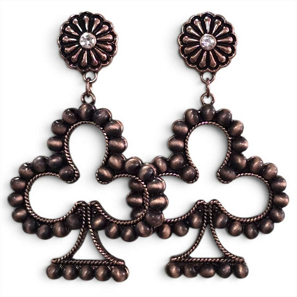 Copper Club Earrings