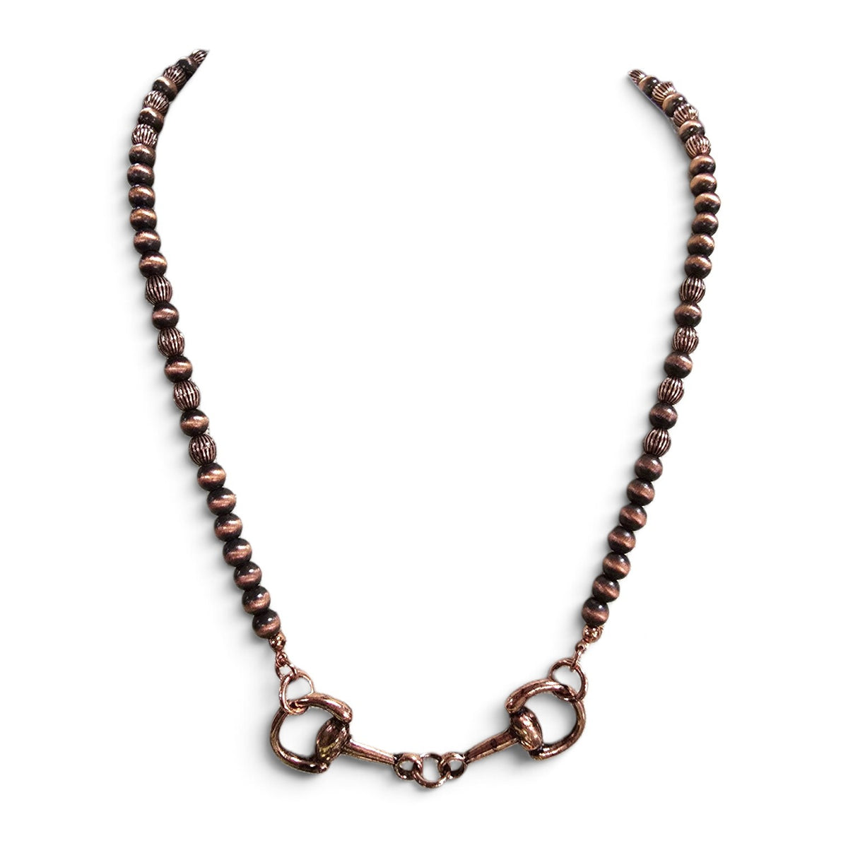 Bronze Bit Beaded Necklace