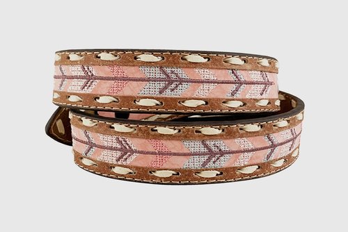 ROPER GIRL'S PINK LEATHER ARROW BELT