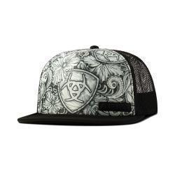 Ariat Black Sketched Tattoo Print Cap