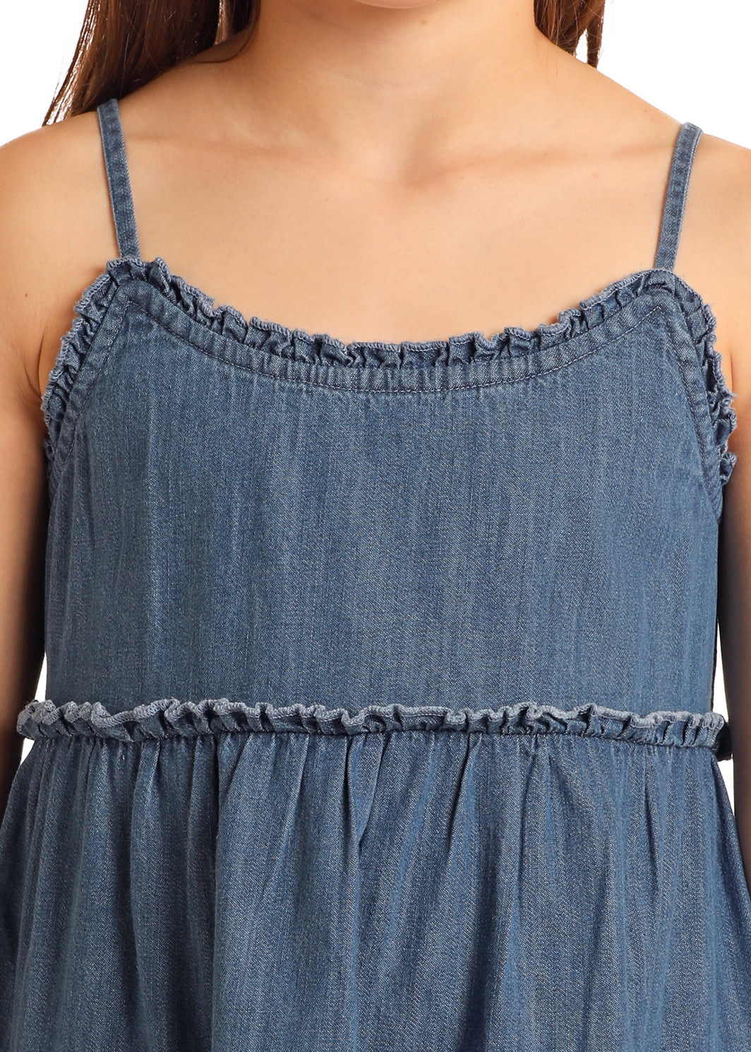 ROCK & ROLL SKY BLUE DENIM DRESS