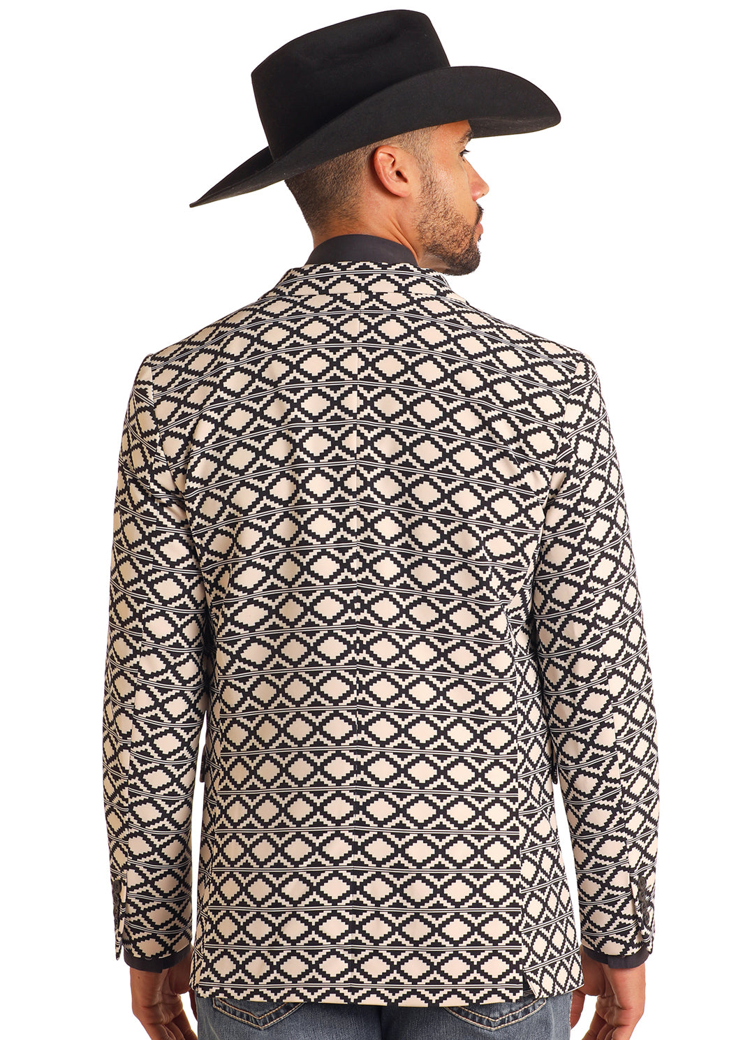 ROCK & ROLL BLACK & WHITE AZTEC BLAZER