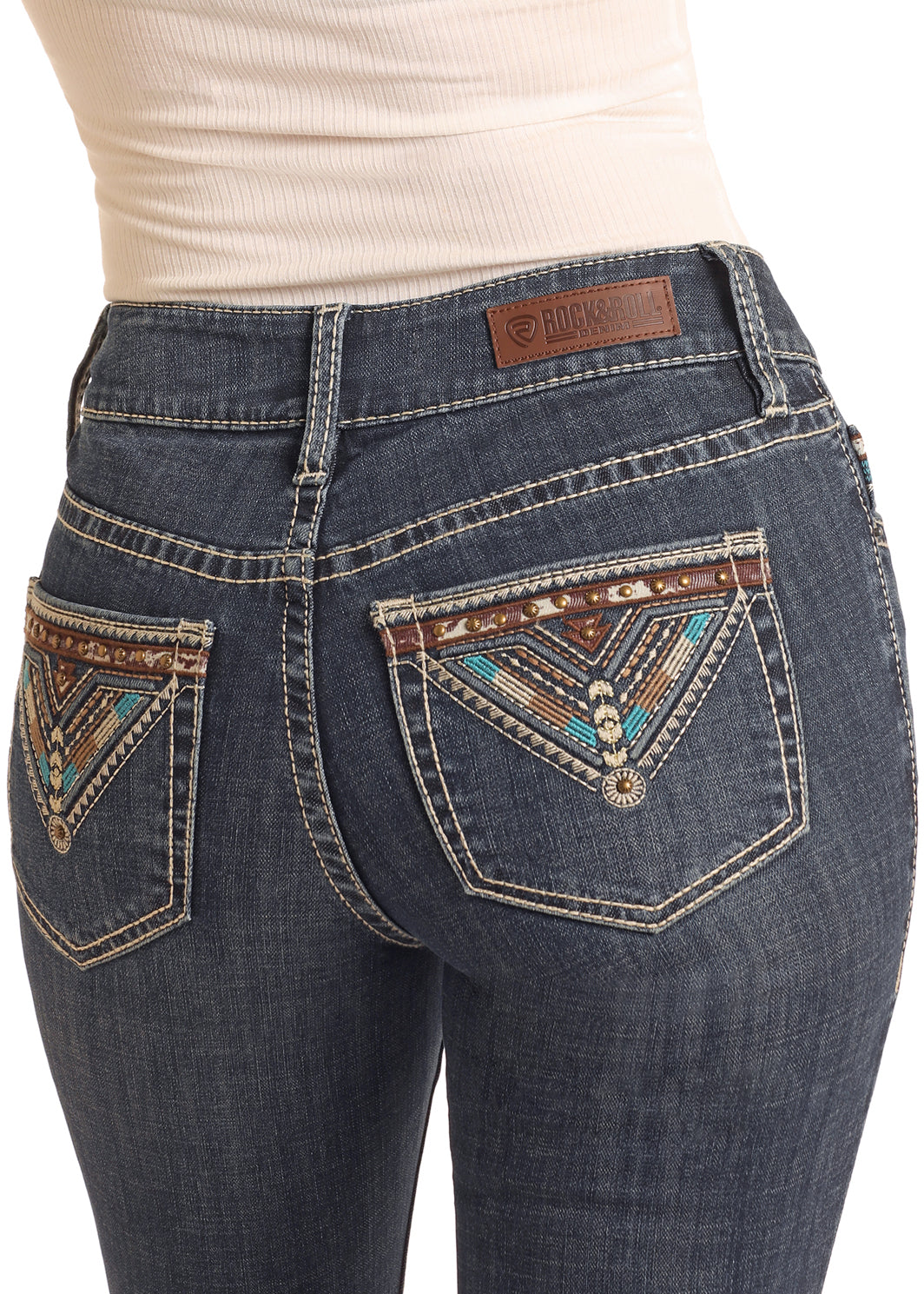 Rock & Roll Dark Vintage Boot Cut Jean