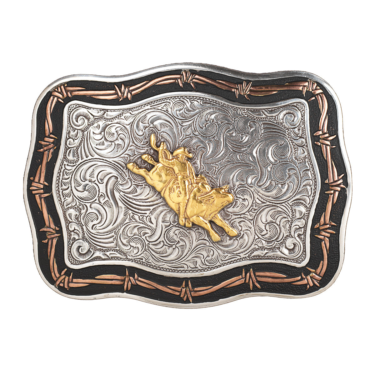 Crumrine Western Rectangle Texas Star Belt Buckle 3807244 Men's 1.5 Inch