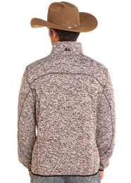 POWDER RIVER BROWN KNIT MELANGE PULLOVER