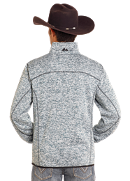 POWDER RIVER BLACK KNIT MELANGE PULLOVER