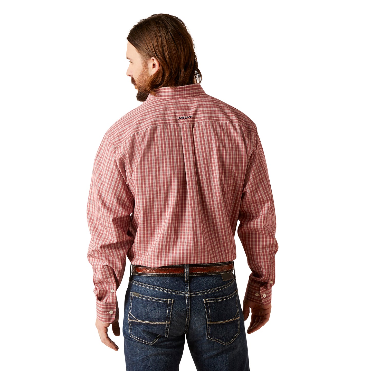 ARIAT BIKING RED WRINKLE FREE KAIRO CLASSIC FIT SHIRT