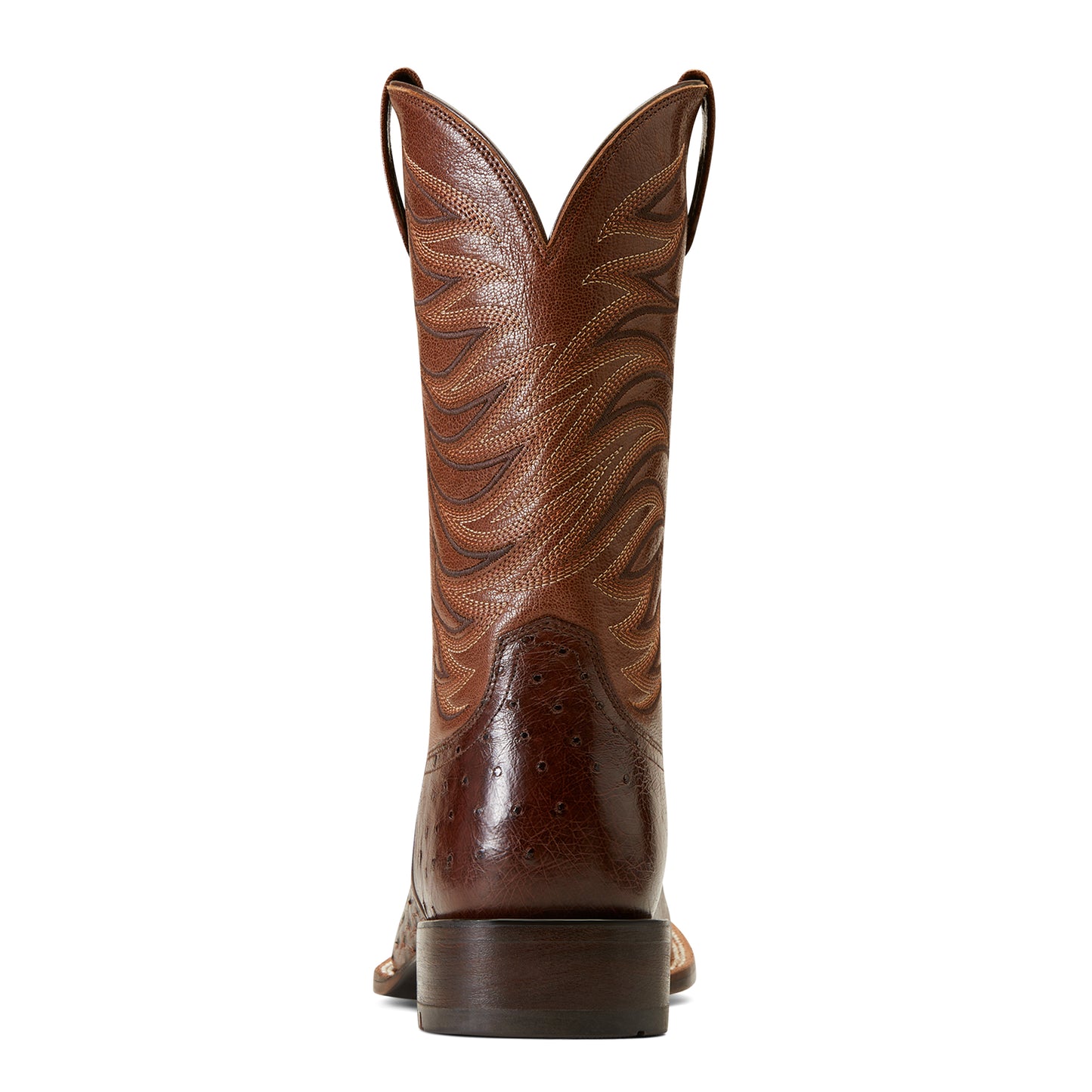 ARIAT BADLANDS DARK TOBACCO SMOOTH QUILL OSTRICH BOOTS