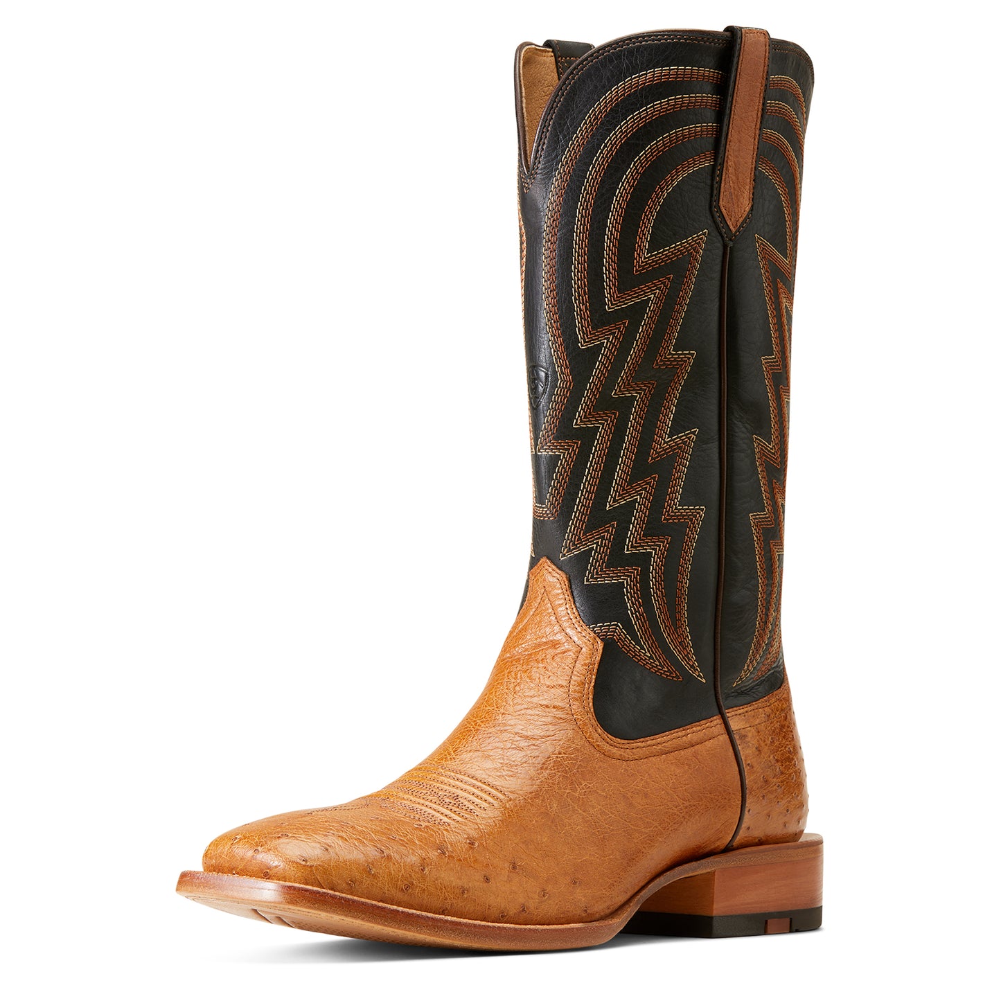 ARIAT HAYWIRE ANTIQUE TAN  SMOOTH QUILL OSTRICH BOOT