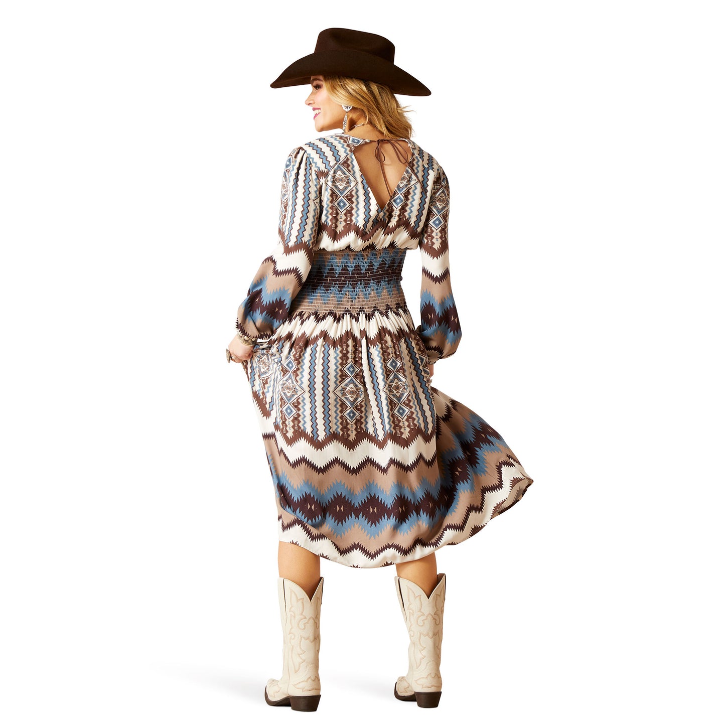 ARIAT TWO COLLUMNS CHIMAYO PRINT DRESS