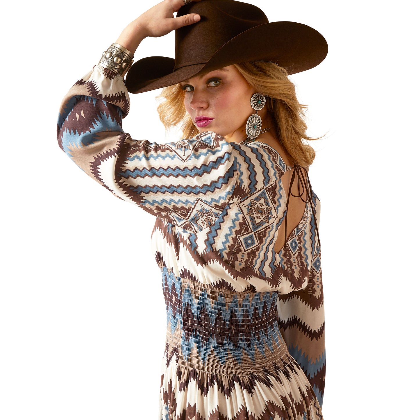 ARIAT TWO COLLUMNS CHIMAYO PRINT DRESS