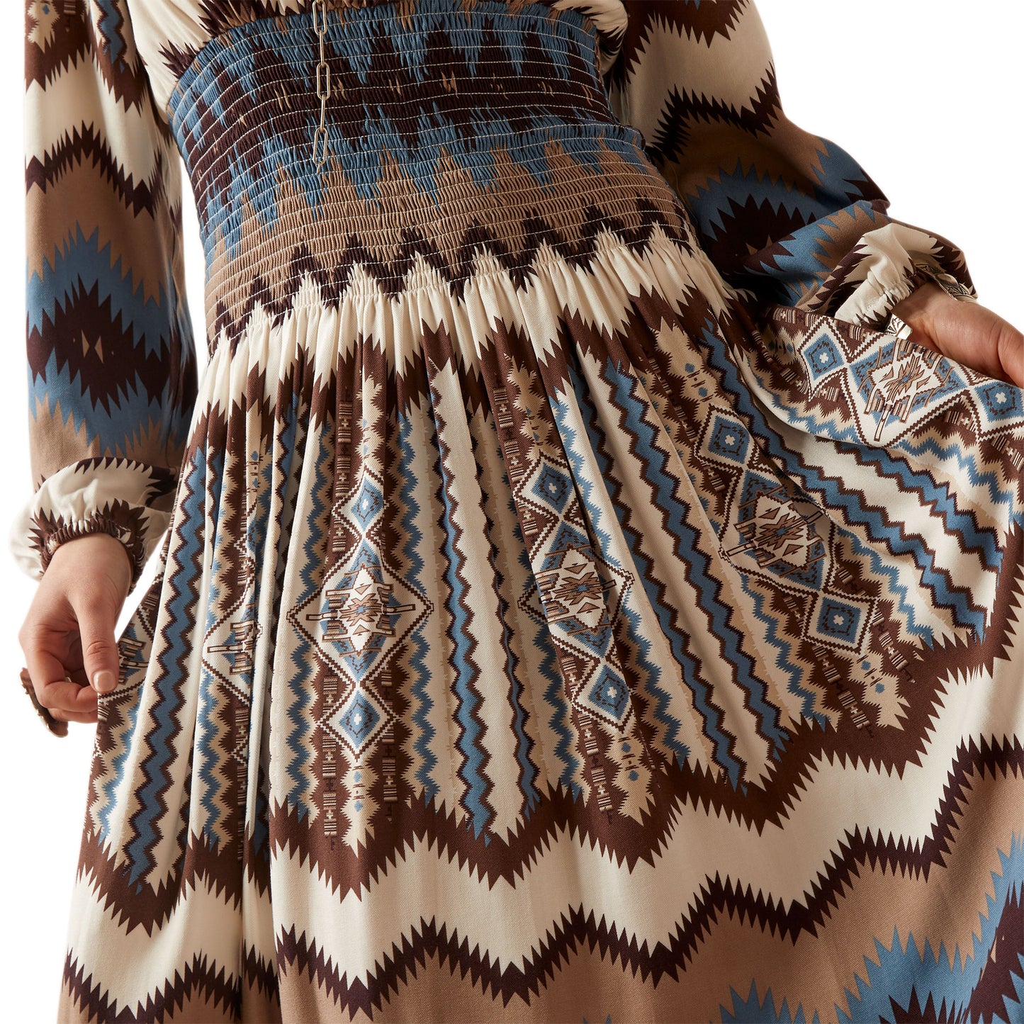 ARIAT TWO COLLUMNS CHIMAYO PRINT DRESS