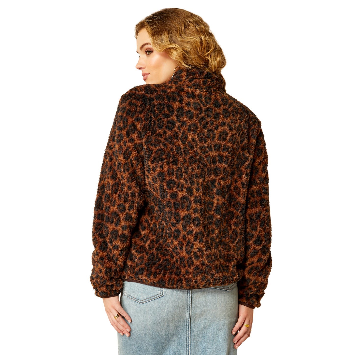 Ariat Lila Leopard Berber Snap Front Sweater