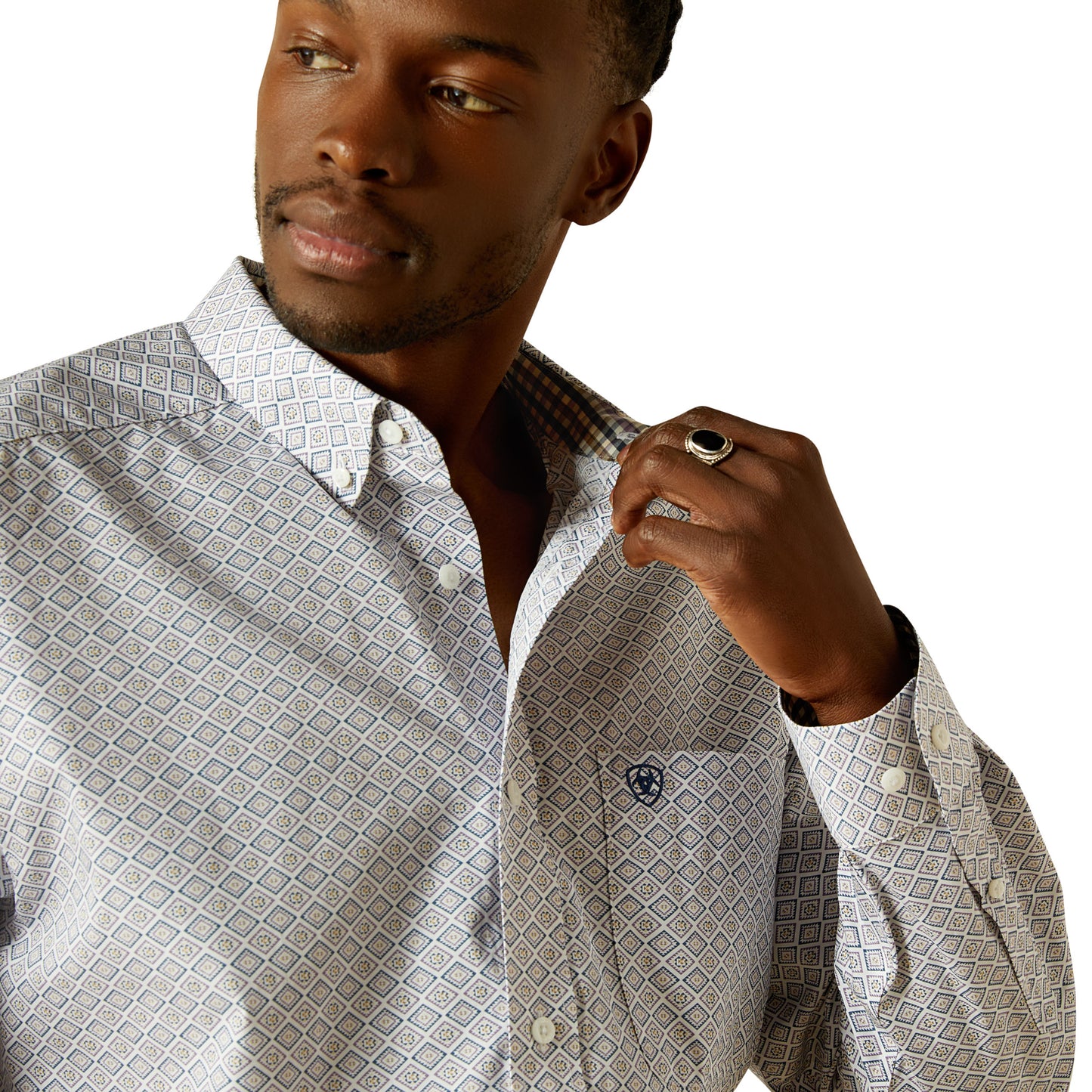 Ariat White Wrinkle Free Declan Classic Fit Shirt