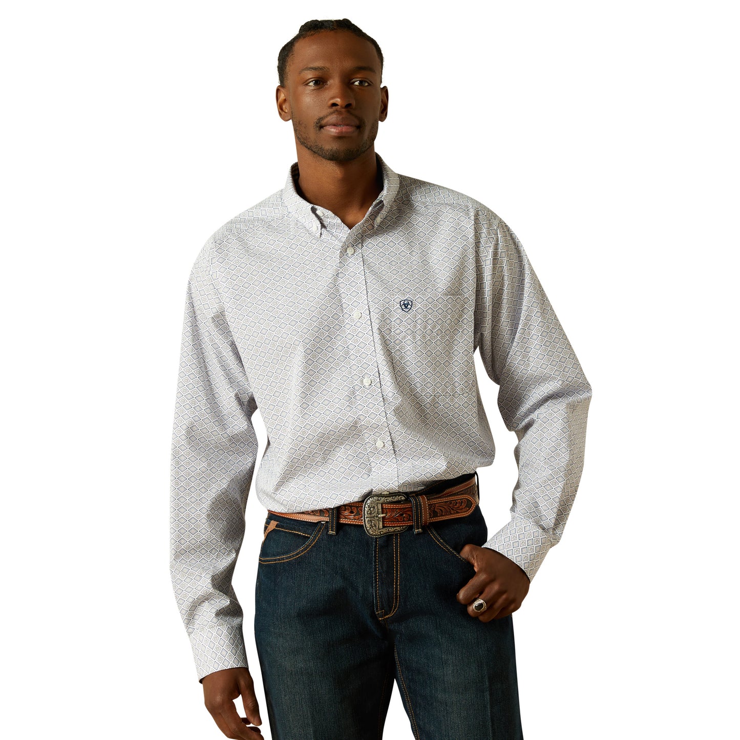 Ariat White Wrinkle Free Declan Classic Fit Shirt