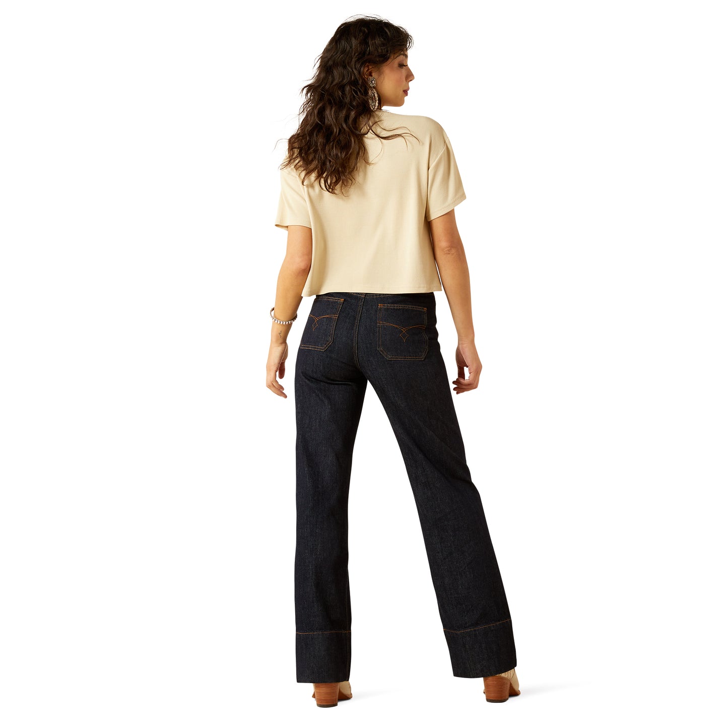 Ariat Ultra High Rise Tomboy Western Utility Wide Leg Jeans