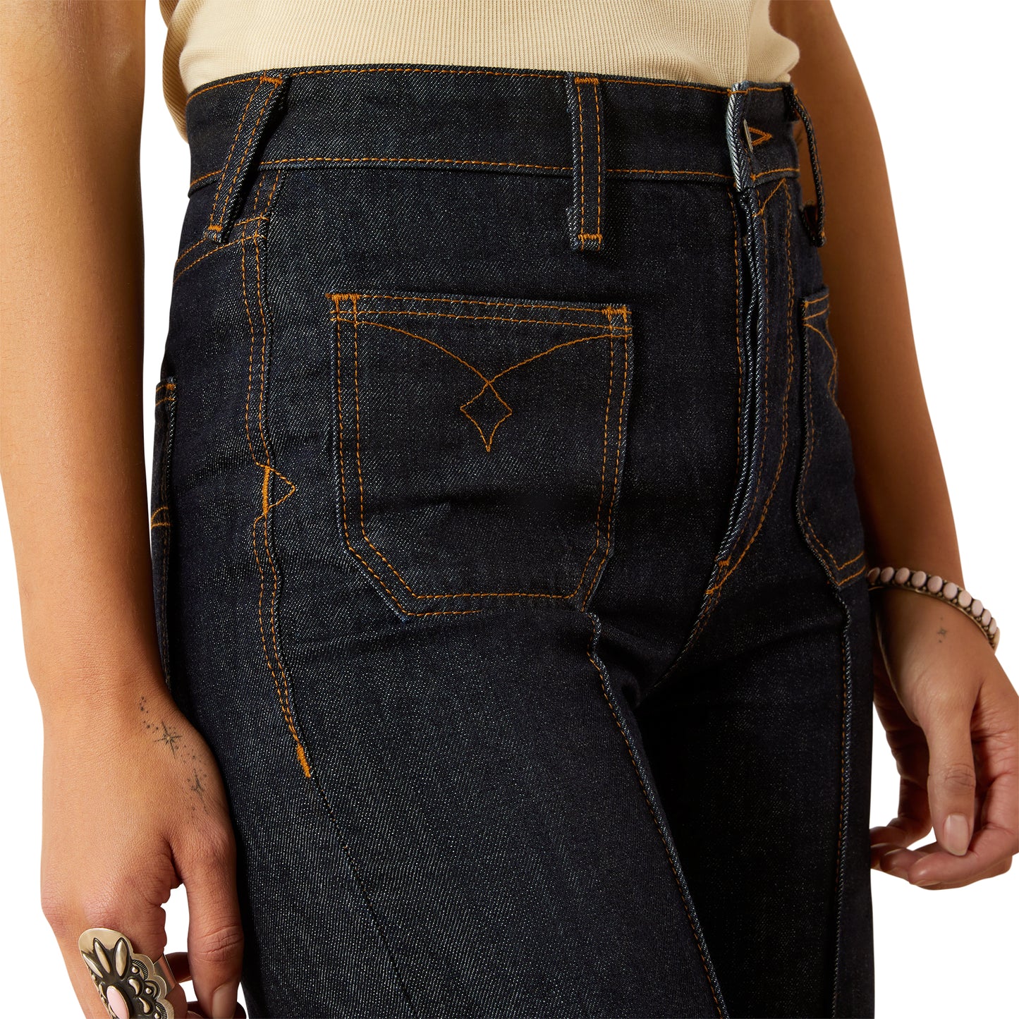 Ariat Ultra High Rise Tomboy Western Utility Wide Leg Jeans